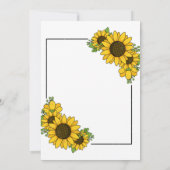 Invitation Baby shower rustique de tourterelle de tournesol o (Dos)