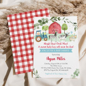 Invitation Baby shower rustique de verdure agricole