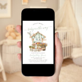 Invitation Baby shower rustique du marché agricole local
