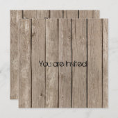 Invitation Baby shower rustique en bois Brown (Devant / Derrière)