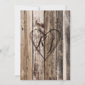 Invitation Baby shower rustique en bois de grange (Dos)