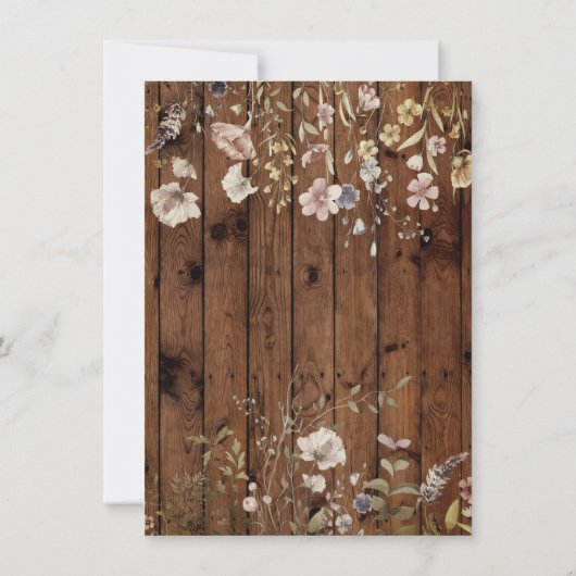 Invitation Baby shower rustique enchanté (Dos)