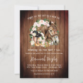 Invitation Baby shower Rustique Floral Western (Devant)