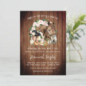Invitation Baby shower Rustique Floral Western (Debout devant)