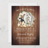 Invitation Baby shower Rustique Floral Western (Devant)