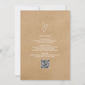 Invitation Baby Shower Rustique Kraft pour Bébé To (Dos)