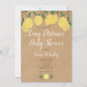 Invitation Baby shower rustique longue distance par Mail Lemo (Devant)