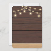 Invitation Baby shower rustique mignon lapin blanc (Dos)