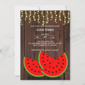 Invitation Baby shower Rustique moderne Watermelon Slices (Devant)
