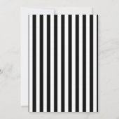 Invitation Baby Shower Rustique Noir Blanc Rayures Rose Gold (Dos)