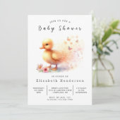 Invitation Baby shower Rustique personnalisé (Debout devant)