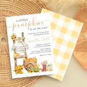 Invitation Baby shower rustique petit Citrouille