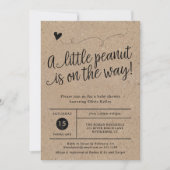 Invitation Baby shower rustique, Petite Arachide, Kraft (Devant)