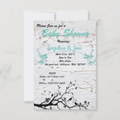 Invitation Baby shower rustique pour garçon (Devant)
