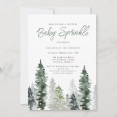 Invitation Baby shower rustique Sage Green Couples (Devant)