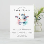 Invitation Baby shower rustique simple et gracieux (Debout devant)