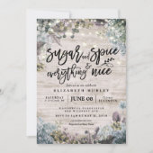 Invitation Baby shower rustique Sucre & épices & Tout Nice (Devant)