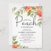 Invitation Baby shower Rustique Sweet Little Peach (Devant)