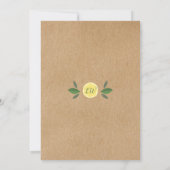 Invitation Baby-Shower Rustique Thème Citron de Mama's Main S (Dos)