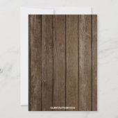 Invitation Baby shower rustique, Tournesol, Floral (Dos)