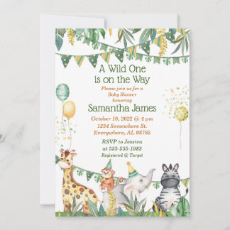 Invitation Baby shower Safari
