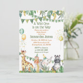 Invitation Baby shower Safari (Debout devant)