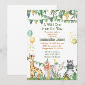 Invitation Baby shower Safari (Devant / Derrière)