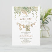 Invitation Baby shower Safari (Debout devant)