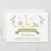 Invitation Baby shower Safari (Devant)