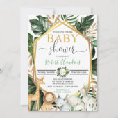 Invitation Baby shower Safari (Devant)