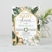 Invitation Baby shower Safari (Debout devant)