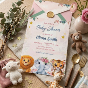 Invitation Baby Shower Safari