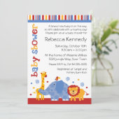 Invitation Baby shower Safari (Debout devant)