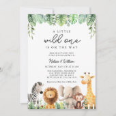 Invitation Baby shower Safari (Devant)