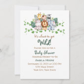 Invitation Baby shower Safari (Devant)