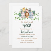 Invitation Baby shower Safari (Devant / Derrière)