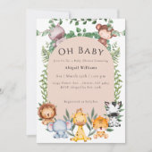 Invitation Baby shower Safari (Devant)
