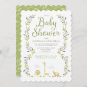 Invitation Baby shower Safari (Devant / Derrière)