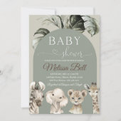 Invitation Baby shower Safari (Devant)