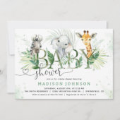 Invitation Baby shower Safari (Devant)