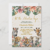 Invitation Baby shower Safari Adventure (Devant)
