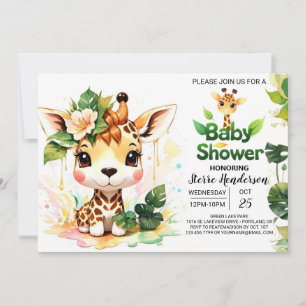 Invitation Baby shower Safari Adventure Tales