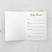 Invitation Baby shower Safari animal (Intérieur)