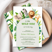 Invitation Baby shower Safari animal watercolor