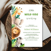 Invitation Baby shower Safari animal watercolor