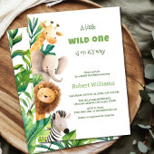 Invitation Baby shower Safari animal watercolor