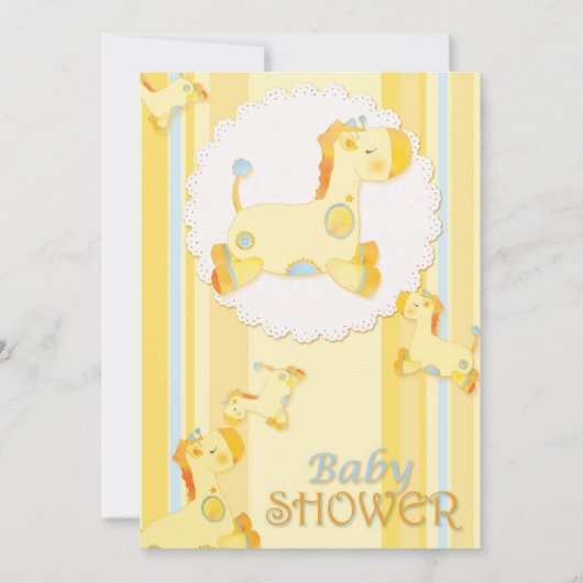 Invitation Baby shower Safari Baby Giraffe (Devant)