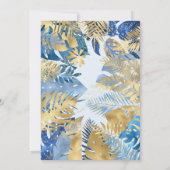 Invitation Baby shower Safari Blue Gold (Dos)