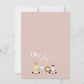 Invitation Baby shower Safari Blush Boho Floral Arch (Dos)