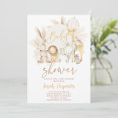 Invitation Baby shower Safari Boho (Debout devant)